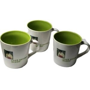 VINTAGE Set of 3 Starbucks Coffee Mugs Cups Cafe Estima Blend Multi Region 2005
